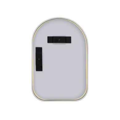 Arco Arch 220mm x 330mm Desk Mirror with Matte White Frame