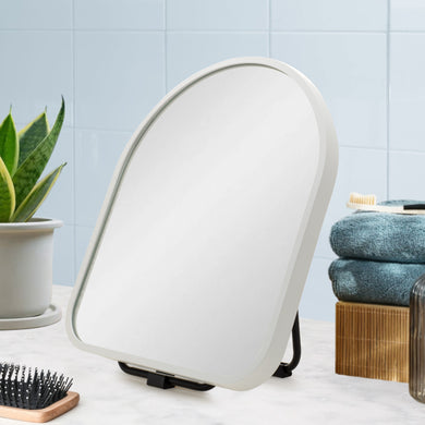 Arco Arch 330mm x 390mm Desk Mirror with Matte White Frame