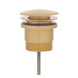 Dome Pop Out Waste, Universal 32mm/40mm, with Pull-Out Basket, Brushed Brass (Gold)