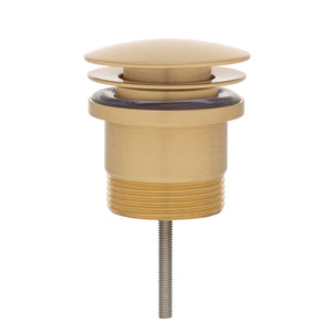 Dome Pop Out Waste, Universal 32mm/40mm, with Pull-Out Basket, Brushed Brass (Gold)