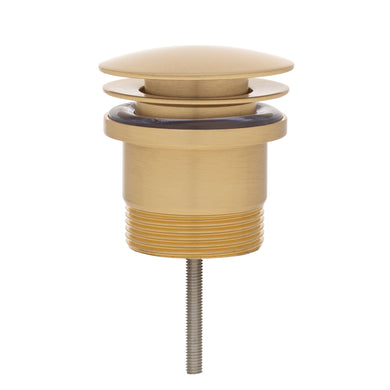 Dome Pop Out Waste, Universal 32mm/40mm, with Pull-Out Basket, Brushed Brass (Gold)