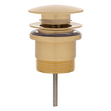 Dome Pop Out Waste, Universal 32mm/40mm, with Pull-Out Basket, Brushed Brass (Gold)