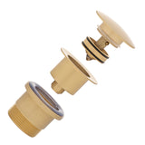 Dome Pop Out Waste, Universal 32mm/40mm, with Pull-Out Basket, Brushed Brass (Gold)