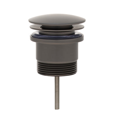 Dome Pop Out Waste, Universal 32mm/40mm, with Pull-Out Basket, Brushed Gunmetal