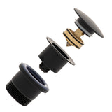 Dome Pop Out Waste, Universal 32mm/40mm, with Pull-Out Basket, Matte Black