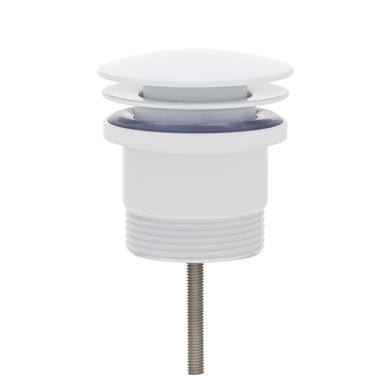 Dome Pop Out Waste, Universal 32mm/40mm, with Pull-Out Basket, Matte White