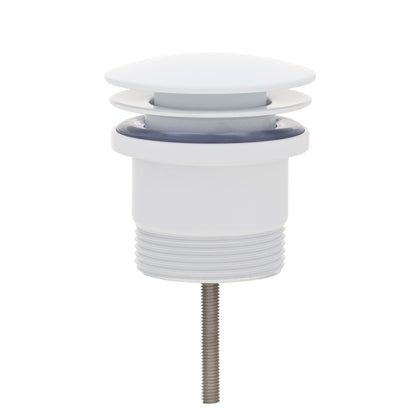 Dome Pop Out Waste, Universal 32mm/40mm, with Pull-Out Basket, Matte White