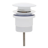 Dome Pop Out Waste, Universal 32mm/40mm, with Pull-Out Basket, Matte White