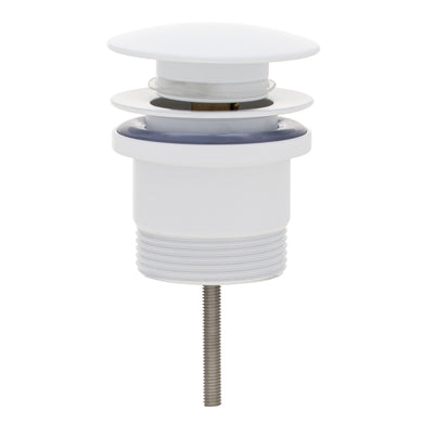 Dome Pop Out Waste, Universal 32mm/40mm, with Pull-Out Basket, Matte White