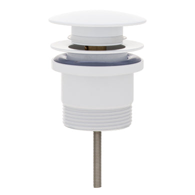 Dome Pop Out Waste, Universal 32mm/40mm, with Pull-Out Basket, Gloss White