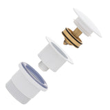 Dome Pop Out Waste, Universal 32mm/40mm, with Pull-Out Basket, Gloss White