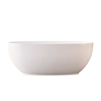 Delphi Egg 1300mm Artificial Stone Freestanding Bath, Matte White