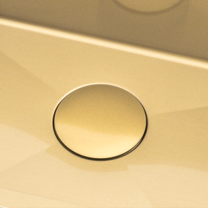 Retto Drain Cover, Brushed Brass Gold