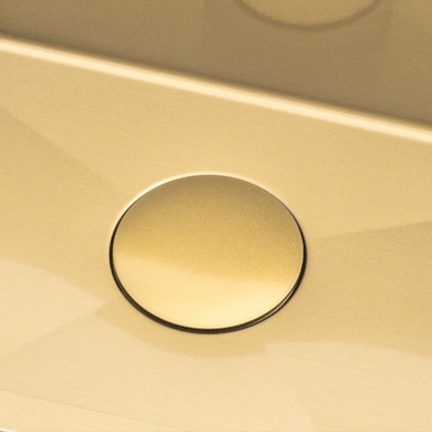 Retto Drain Cover, Brushed Brass Gold