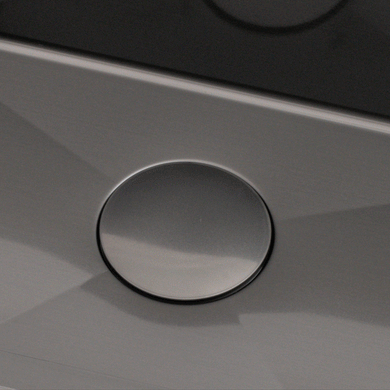 Retto Drain Cover, Brushed Gunmetal Black