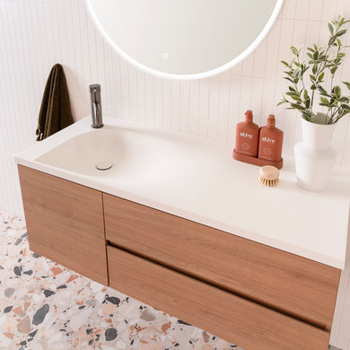 ADP Drift Wall Hung 1200mm Single Left Offset Bowl Vanity Cabinet