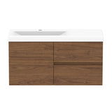 ADP Drift Ensuite Wall Hung 900mm Single Left Offset Bowl Vanity Cabinet