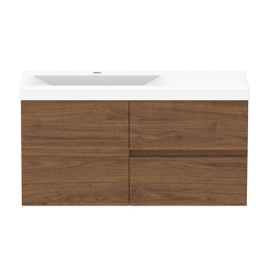 ADP Drift Ensuite Wall Hung 900mm Single Left Offset Bowl Vanity Cabinet