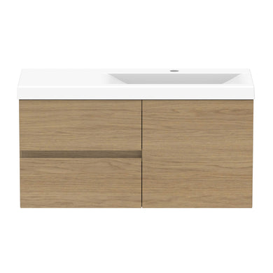 ADP Drift Ensuite Wall Hung 900mm Single Right Offset Bowl Vanity Cabinet