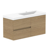 ADP Drift Ensuite Wall Hung 900mm Single Right Offset Bowl Vanity Cabinet