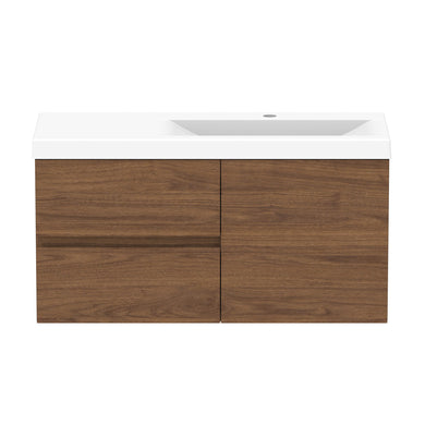 ADP Drift Ensuite Wall Hung 900mm Single Right Offset Bowl Vanity Cabinet