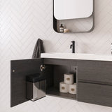ADP Drift Ensuite Wall Hung 900mm Single Left Offset Bowl Vanity Cabinet