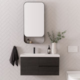 ADP Drift Ensuite Wall Hung 900mm Single Left Offset Bowl Vanity Cabinet