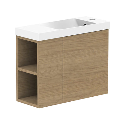ADP Drift Mini Wall Hung 550mm Single Right Offset Bowl Vanity Cabinet