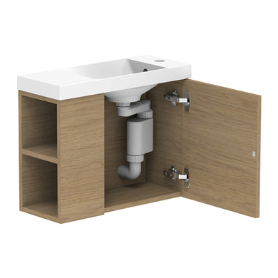 ADP Drift Mini Wall Hung 550mm Single Right Offset Bowl Vanity Cabinet
