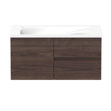 ADP Drift Wall Hung 900mm Single Left Offset Bowl Vanity Cabinet