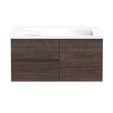 ADP Drift Wall Hung 900mm Single Right Offset Bowl Vanity Cabinet