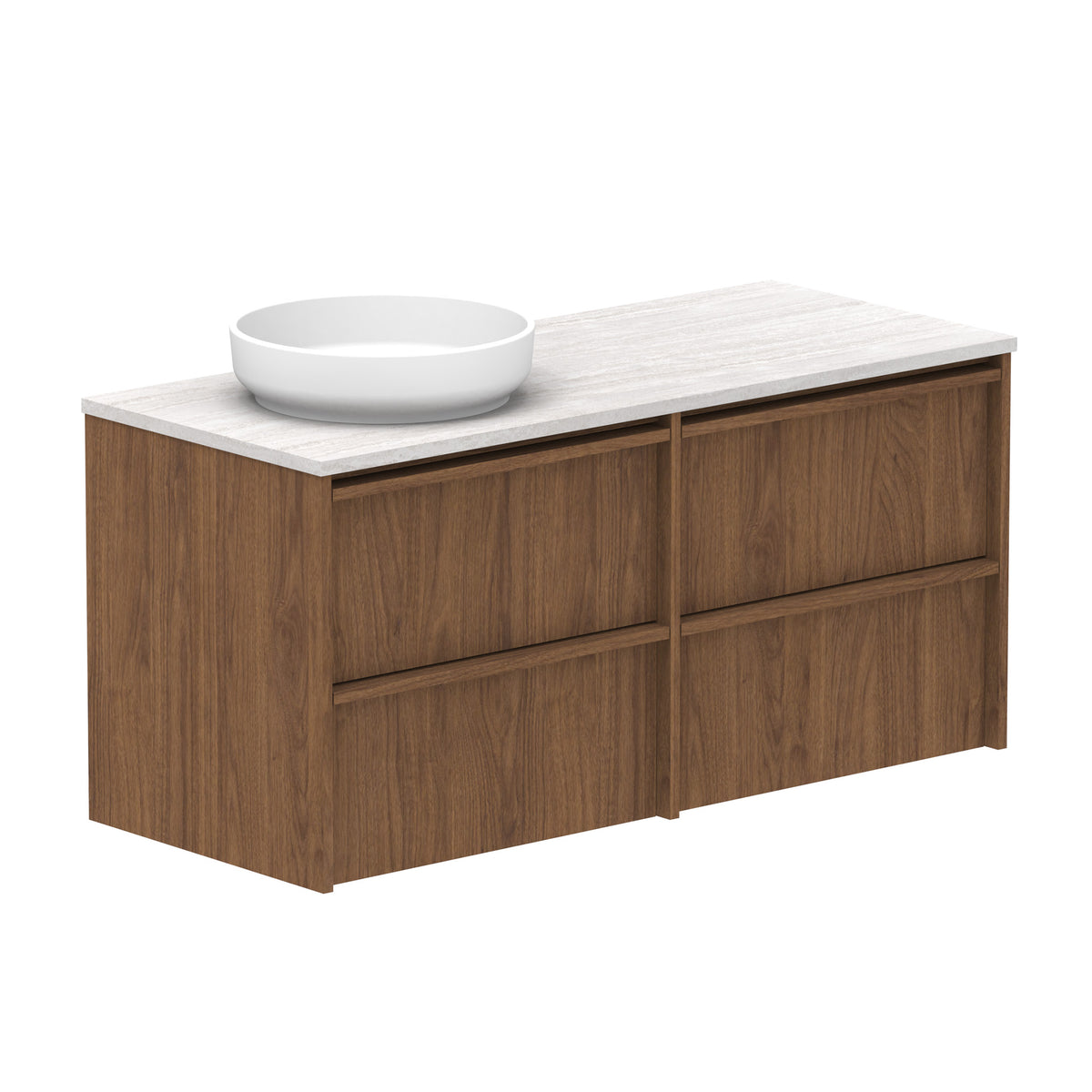 ADP Eli Wall Hung 1200mm Single Left Offset Bowl Vanity Cabinet