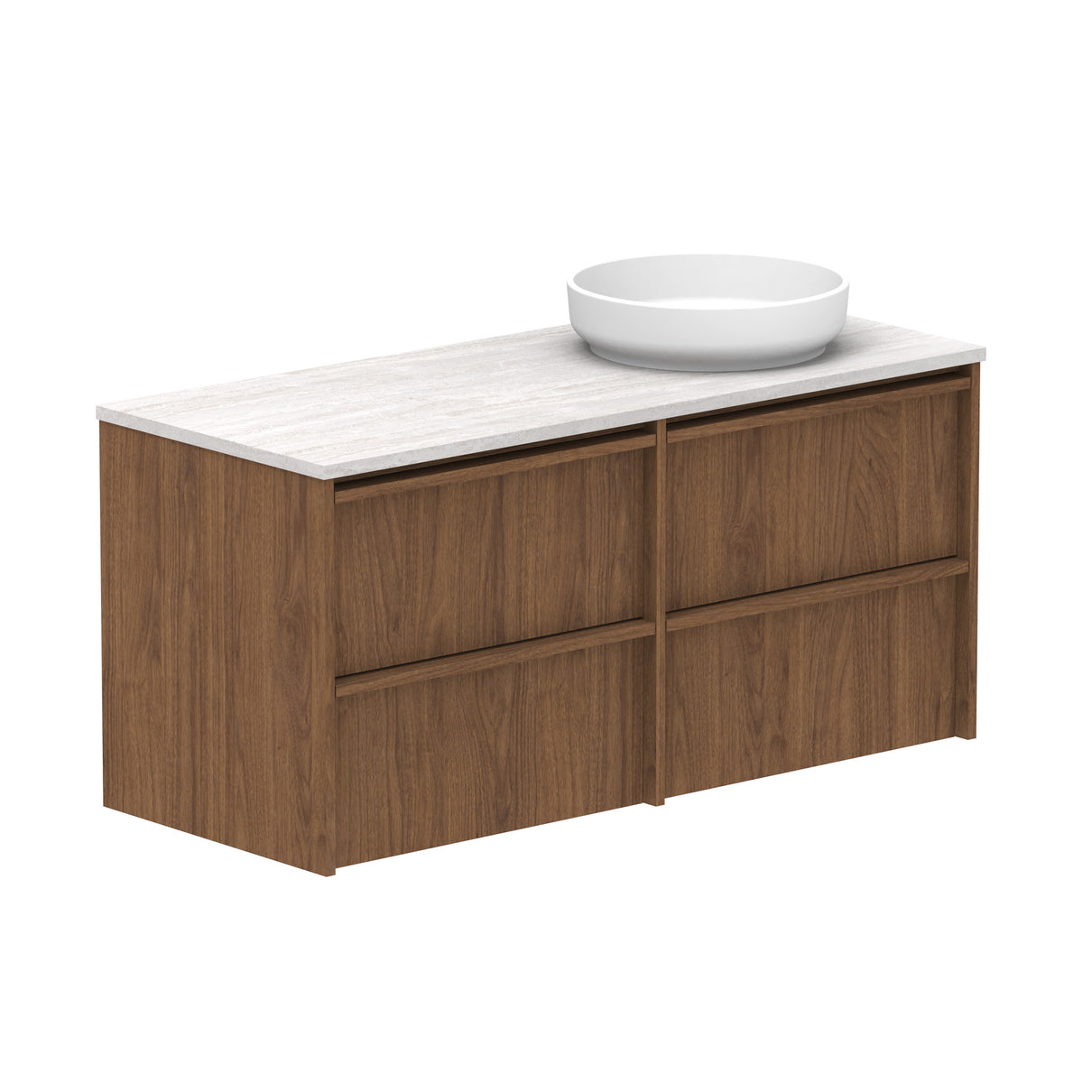 ADP Eli Wall Hung 1200mm Single Right Offset Bowl Vanity Cabinet