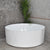 Sunshine Groove 1500mm Fluted Round Freestanding Bath, Gloss White