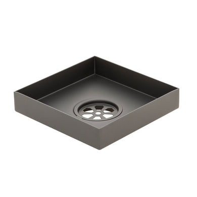 Stainless Steel Tile Insert Floor Waste | 50mm Outlet, Brushed Gunmetal