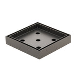 Stainless Steel Tile Insert Floor Waste | 50mm Outlet, Brushed Gunmetal