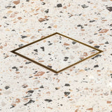 Stainless Steel Tile Insert Floor Waste | 75mm Outlet, Brushed Brass