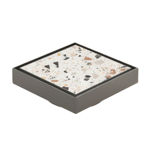 Stainless Steel Tile Insert Floor Waste | 75mm Outlet, Brushed Gunmetal