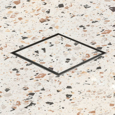 Stainless Steel Tile Insert Floor Waste | 75mm Outlet, Brushed Gunmetal