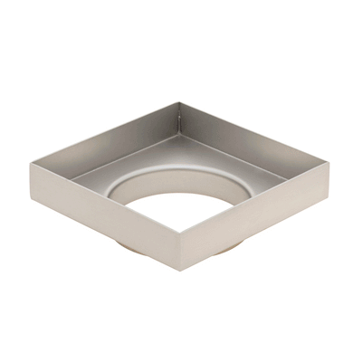 Stainless Steel Tile Insert Floor Waste | 75mm Outlet, Brushed SS Nickel