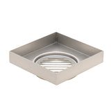 Stainless Steel Tile Insert Floor Waste | 75mm Outlet, Brushed SS Nickel