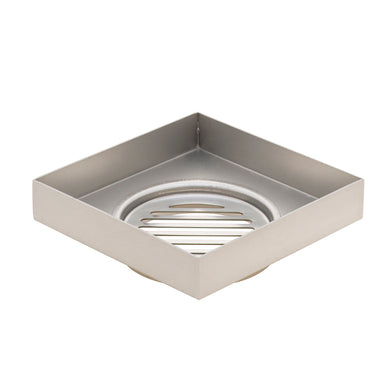 Stainless Steel Tile Insert Floor Waste | 75mm Outlet, Brushed SS Nickel