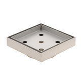 Stainless Steel Tile Insert Floor Waste | 75mm Outlet, Brushed SS Nickel