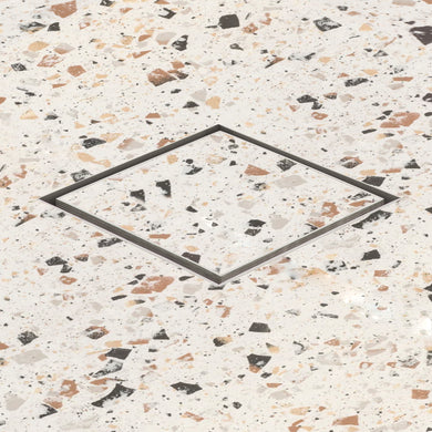 Stainless Steel Tile Insert Floor Waste | 75mm Outlet, Brushed SS Nickel