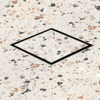 Stainless Steel Tile Insert Floor Waste | 75mm Outlet, Matte Black