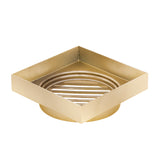Stainless Steel Tile Insert Floor Waste | 90mm Outlet, Brushed Brass