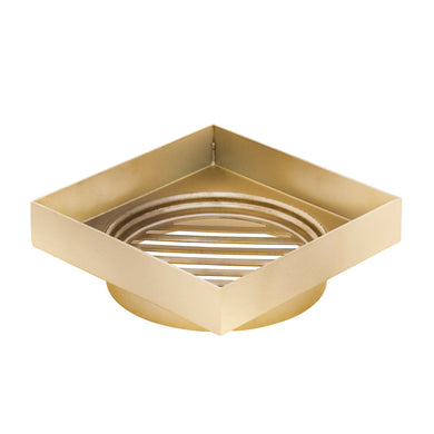 Stainless Steel Tile Insert Floor Waste | 90mm Outlet, Brushed Brass