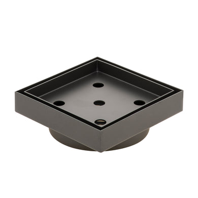 Stainless Steel Tile Insert Floor Waste | 90mm Outlet, Brushed Gunmetal