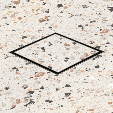 Stainless Steel Tile Insert Floor Waste | 90mm Outlet, Brushed Gunmetal
