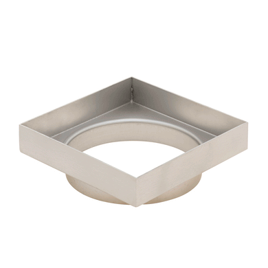 Stainless Steel Tile Insert Floor Waste | 90mm Outlet, Brushed SS Nickel